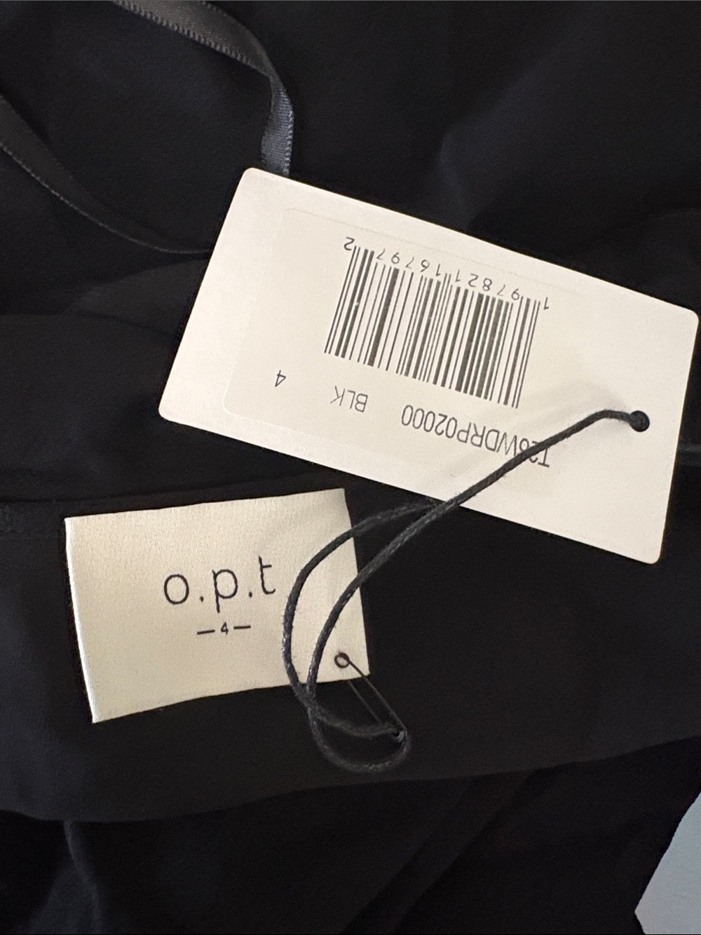 NWT o.p.t Carmen Dress Black Ruffle Asymmetric Lace Maxi Dress Size 4 - Picture 9 of 10